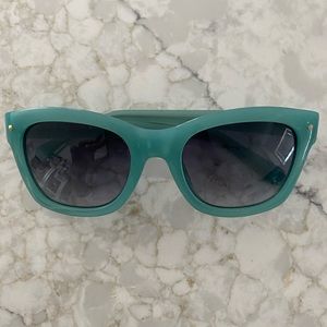 Kate Spade Kisha Aqua Teal Sunglasses and Case